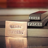 Resist - Engraved Metal Hand Stamp.
