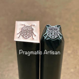 Picasso Bug. Engraved Metal Hand Stamp Handmade.