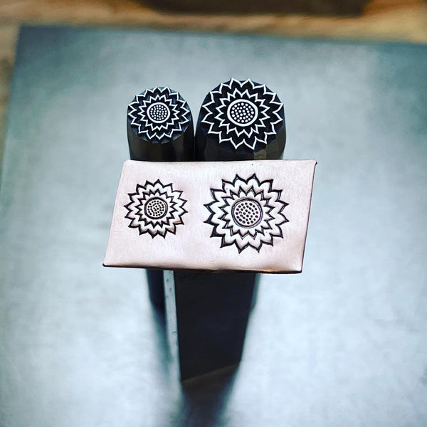 Sunflower Uncornered! Two available sizes. Engraved Metal Hand Stamp.