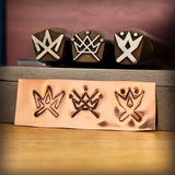 XCrowns. Three available designs - Engraved Metal Hand Stamp.