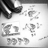 Hissy Snake. Two available sizes! Metal Hand Stamp.