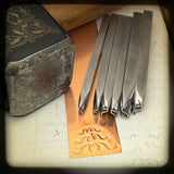 Tsunami. Waves. Three available sizes and two directions. Engraved Metal Hand Stamp.