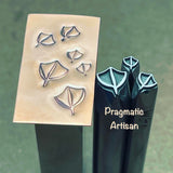 Webbed Print! Duck Footprint. Four Available Sizes. Metal Hand Stamp.