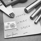 Stamen Flower. Engraved Metal Hand Stamp Handmade.