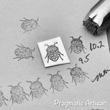 Picasso Bug. Engraved Metal Hand Stamp Handmade.