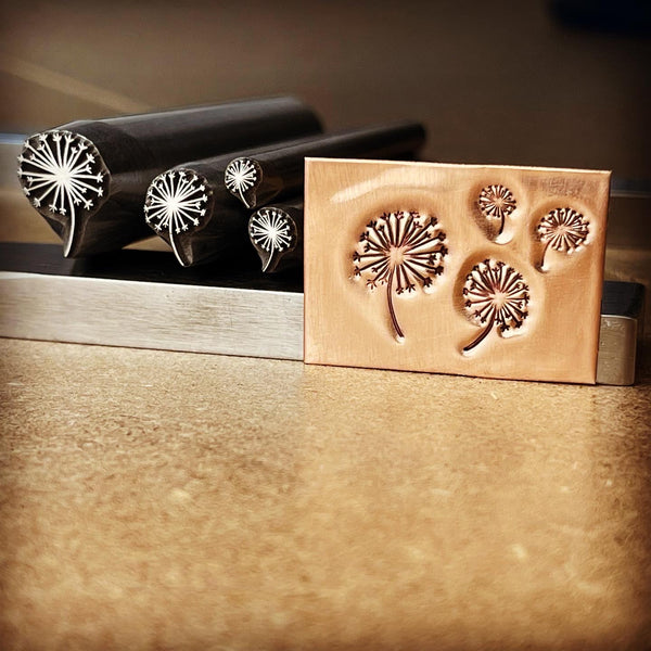 Dandelions! Engraved Metal Hand Stamp.