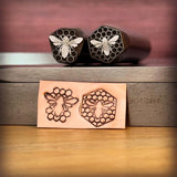 Bee Blanks! Two designs available.  Engraved Metal Hand Stamp Handmade.