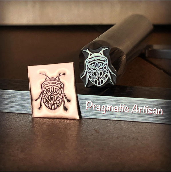 Picasso Bug. Engraved Metal Hand Stamp Handmade.