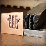 Birch Tree! New Branchless Log. Engraved Metal Hand Stamp Handmade.