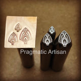 Mandala Bloom. Three available sizes. Engraved Metal Hand Stamp.