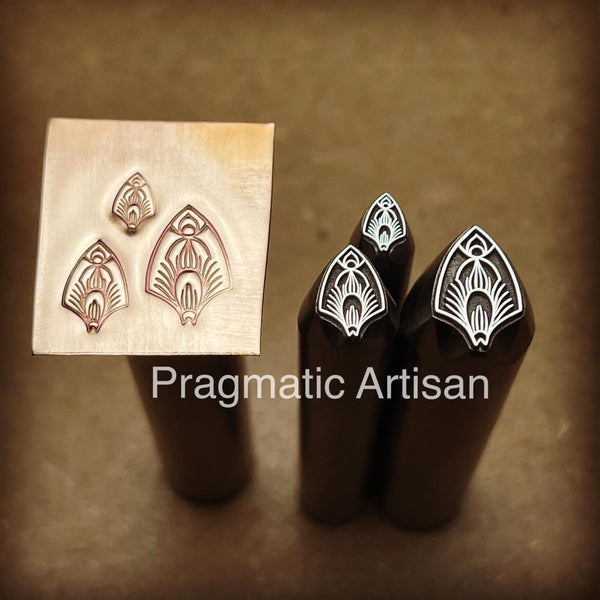 Mandala Bloom. Three available sizes. Engraved Metal Hand Stamp.