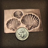 Sea Shell. Three available sizes! Metal Hand Stamp.