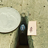 Tiny Tree! Engraved Metal Hand Stamp.