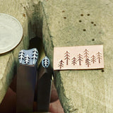 Tiny Tree! Engraved Metal Hand Stamp.