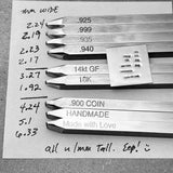 Quality Fineness Marks You Can Read! :D 1mm tall. Engraved Metal Hand Stamp.