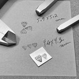 Petal V! Two Sizes. Raised design. Metal Hand Stamp! Jewelry Design Stamping. Unique.