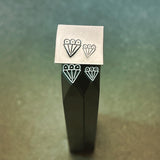 Petal V! Two Sizes. Raised design. Metal Hand Stamp! Jewelry Design Stamping. Unique.