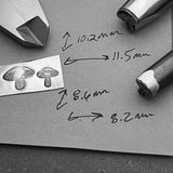 Porcini Mushrooms - Two Sizes - Engraved Metal Hand Stamp.