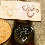 Cactus Prickly Pear. Three Sizes. Metal Hand Stamp.