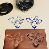 Cactus Prickly Pear. Three Sizes. Metal Hand Stamp.