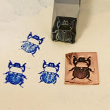 Scarab Beetle. Engraved Metal Hand Stamp Handmade.
