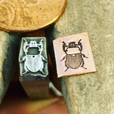 Scarab Beetle. Engraved Metal Hand Stamp Handmade.