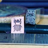 Scarab Beetle. Engraved Metal Hand Stamp Handmade.