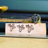 Cactus Prickly Pear. Three Sizes. Metal Hand Stamp.