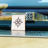Flower Zen. Engraved Metal Hand Stamp Handmade.