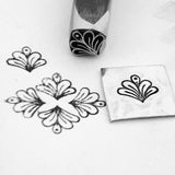 Petal Zen. Engraved Metal Hand Stamp.
