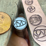 Woodcut Roses and Thorny Branch. Engraved Metal Hand Stamp Handmade.