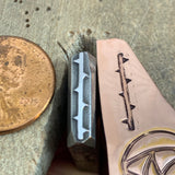 Woodcut Roses and Thorny Branch. Engraved Metal Hand Stamp Handmade.