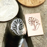 Flourish 1019. Engraved Metal Hand Stamp.