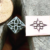 Flower Zen. Engraved Metal Hand Stamp Handmade.