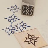 Flower Zen. Engraved Metal Hand Stamp Handmade.