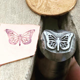 Butterfly Full 1119. Engraved Metal Hand Stamp.