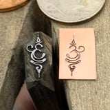 Sanskrit Breathe. 3 Sizes. Engraved Metal Hand Stamp.
