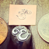 Sanskrit Peace Om. Engraved Metal Hand Stamp.