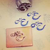 Sanskrit Peace Om. Engraved Metal Hand Stamp.