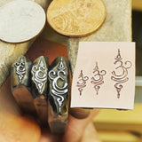 Sanskrit Breathe. 3 Sizes. Engraved Metal Hand Stamp.