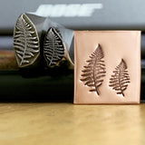 Ferns Full Two sizes! Metal Hand Stamp.