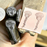 Thistle Fancy Head and Stem. Two sizes. Engraved Metal Hand Stamp.