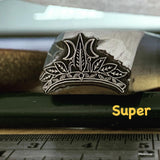 Crown! Two Sizes. Metal Hand Stamp.