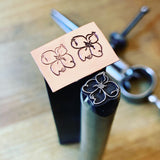 Dogwood Single. Flower. Engraved Metal Hand Stamp.