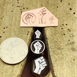 Raised Fist - BLM - Engraved Metal Hand Stamp.