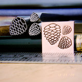 Pinecone! New Sizes! Raised design. Metal Stamp Handmade.