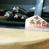 Pine Branch Trio. Three Sizes. Engraved Metal Hand Stamp.