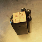 Starstruck or Crescent Moon solid. Tiny Stamps! Engraved Metal Hand Stamp Handmade.