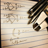 Starstruck or Crescent Moon solid. Tiny Stamps! Engraved Metal Hand Stamp Handmade.