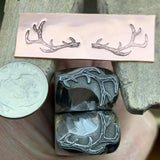 Antlers Super sized. Engraved Metal Hand Stamp.